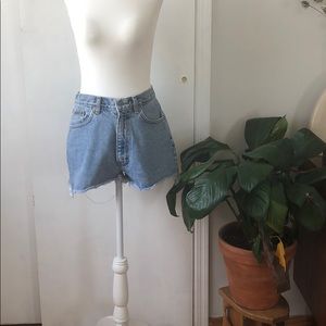 Calvin Klein frayed denim shorts